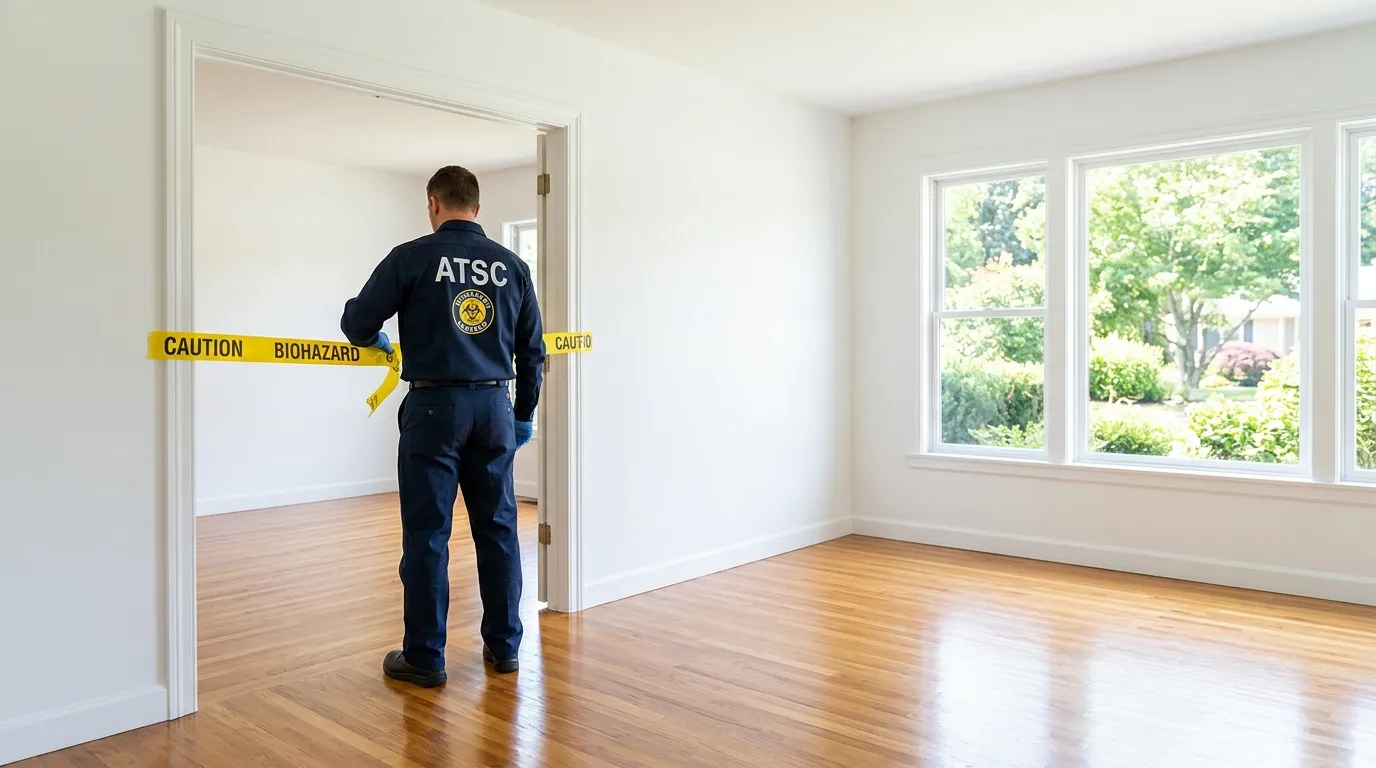 Certified biohazard cleanup crew performing Trauma Scene Cleanup in Barnesville